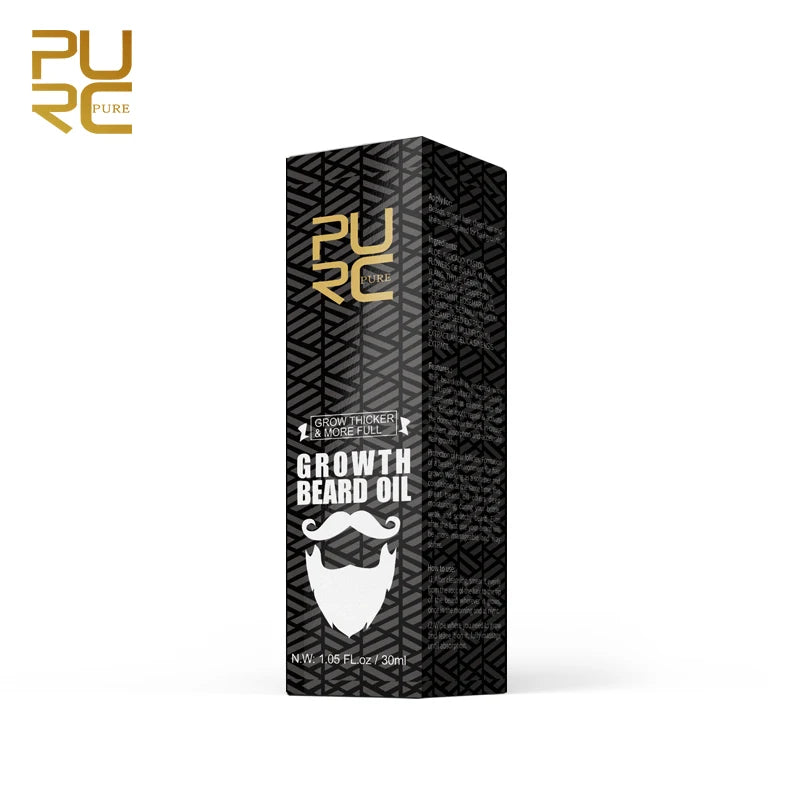 PURC Beard Growth Oil for Men Thicken Soft Nourishing Beard Oil Hair Growth Products Beard Care