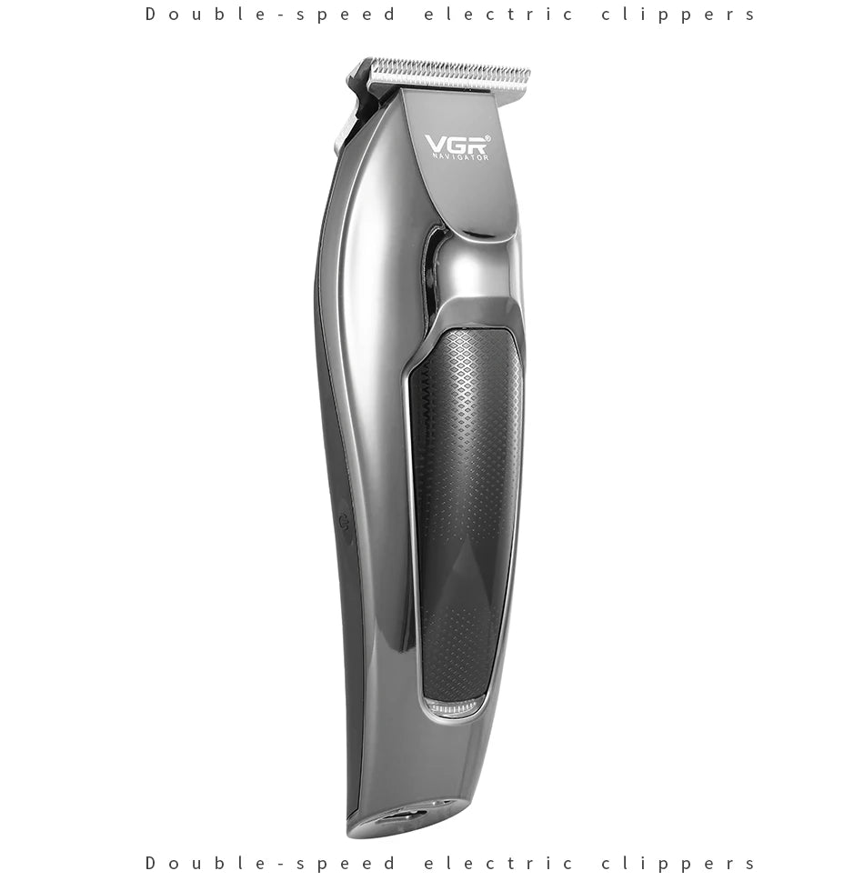 VGR Professional LCD Hair Clipper Electric Hair Trimmer Barber Oil Head Carving Sculpture Trimmer Hair Cutting Machine Tools