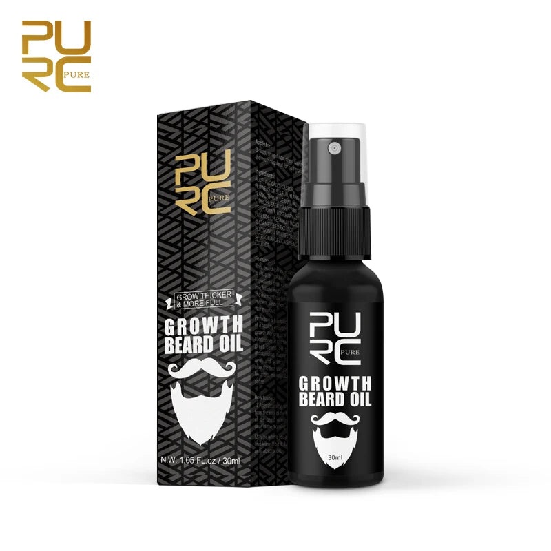 PURC Beard Growth Oil for Men Thicken Soft Nourishing Beard Oil Hair Growth Products Beard Care