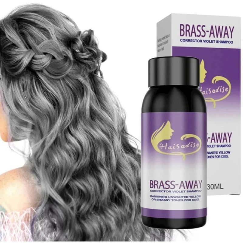 Grey Fixing Shampoo Grey Hair Long Lasting Mild Non-irritating Bleach Fading Hair Dye Hair Care Shampoo