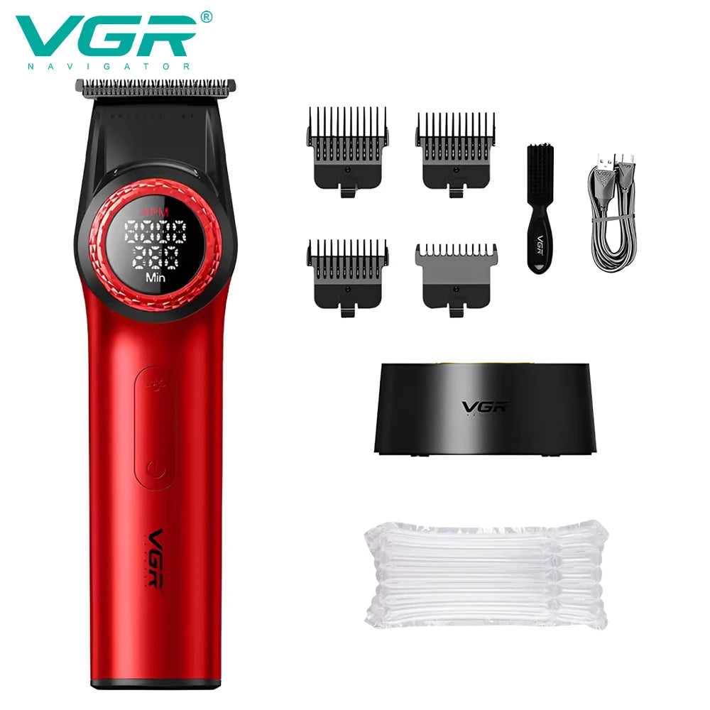 VGR Hair Trimmers Professional Clippers Electric Hair Trimmers Rechargeable Haircut Machine Charging Base Trimmer for Men V-977