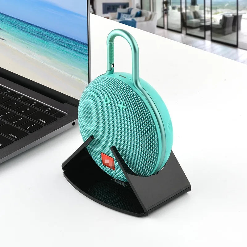 Desktop Stand for JBL Clip 3/4 Anti Slip Base Black Bracket Desktop Speaker Stand for Office Home Studio Speaker