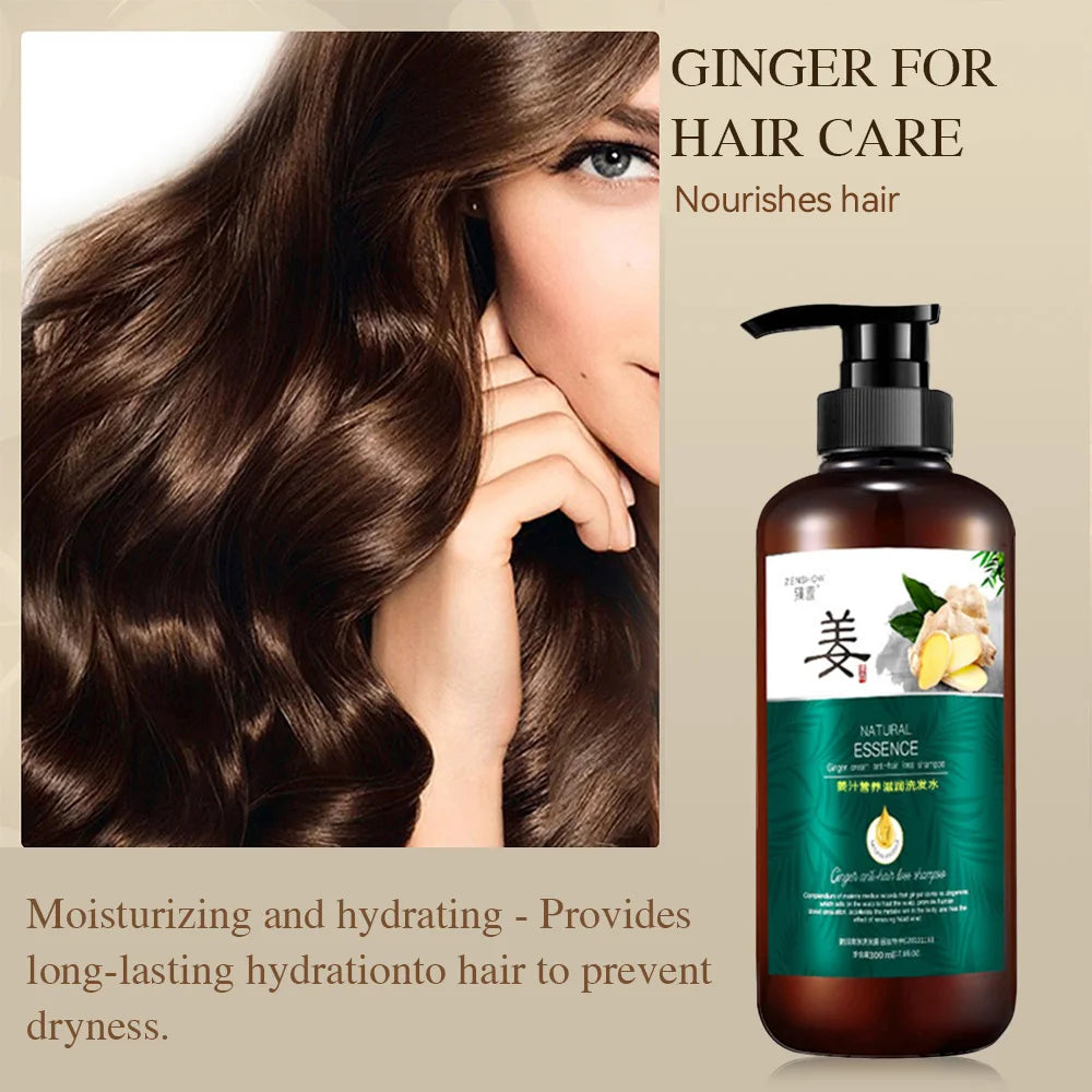 Silky Supple Shampoo Hair Oil Ginger Essence Natural Extract Smooth Mild Formula Itch Protect Moisturizes Nourishes Clears 500ml