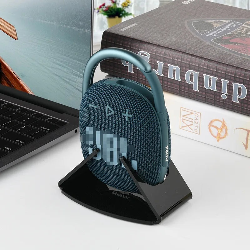 Desktop Stand for JBL Clip 3/4 Anti Slip Base Black Bracket Desktop Speaker Stand for Office Home Studio Speaker