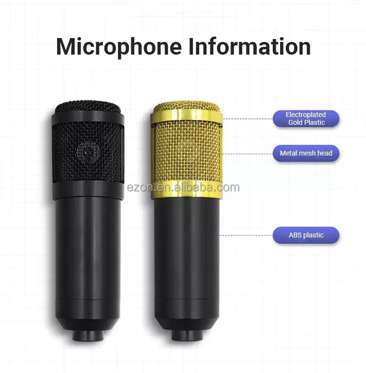 Profissional V8 Audio Sound Card Podcast Condenser Microphone Set/v8 Sound Card Live Streaming Recording Equipment Microphone