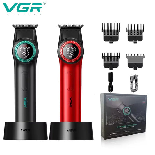 VGR Hair Trimmers Professional Clippers Electric Hair Trimmers Rechargeable Haircut Machine Charging Base Trimmer for Men V-977