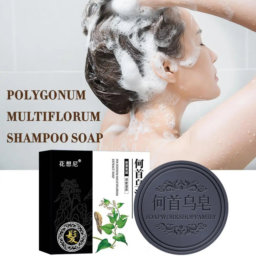 Natural Hair Shampoo Soap Polygonum Multiflorum Shampoo Bar Damage Hair Treatment,oil Control And Smooth For Hair Care