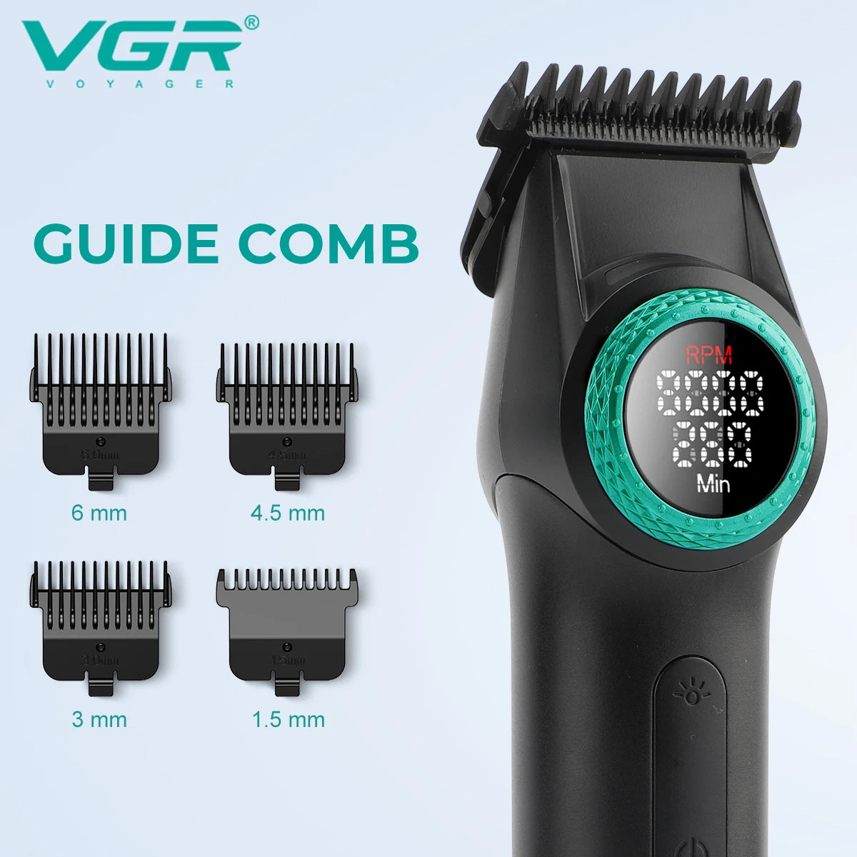 VGR Hair Trimmers Professional Clippers Electric Hair Trimmers Rechargeable Haircut Machine Charging Base Trimmer for Men V-977