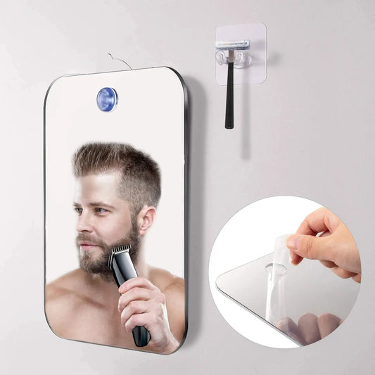 Acrylic Makeup Mirror Bath Shaving Pocket Travel Makeup Mirror Women Hand Mirror Bathroom Face Shave Shower Accessories