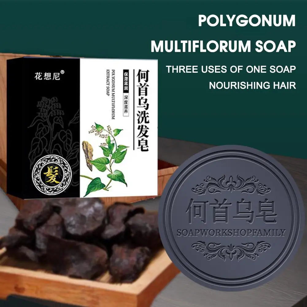 Natural Hair Shampoo Soap Polygonum Multiflorum Shampoo Bar Damage Hair Treatment,oil Control And Smooth For Hair Care