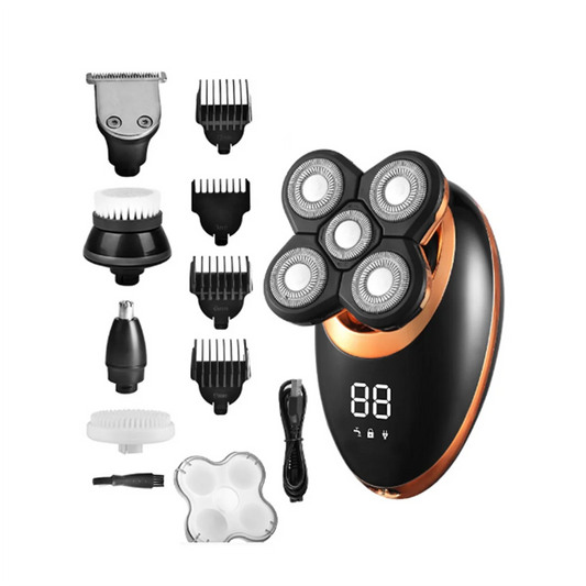 Wet Dry Electric Shaver for Men Beard Hair Trimmer Razor Rechargeable Bald Shaving Machine LCD Display Grooming Kit