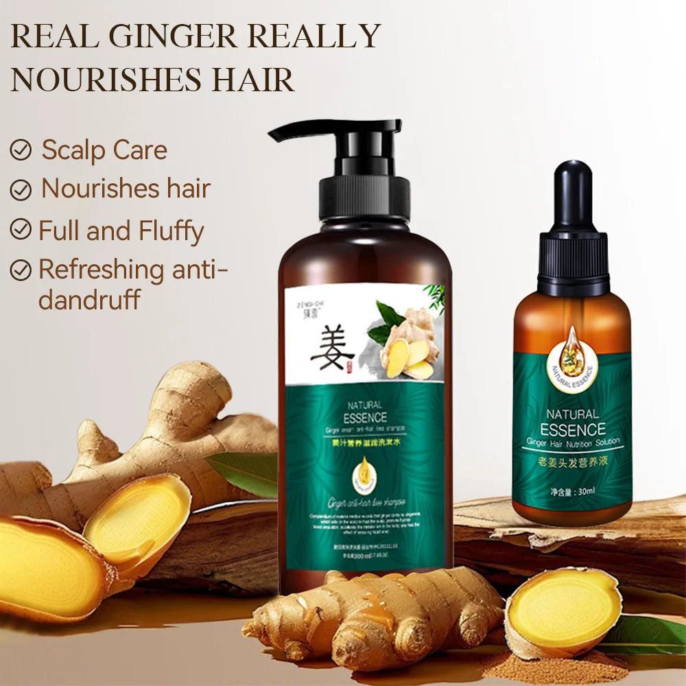 Silky Supple Shampoo Hair Oil Ginger Essence Natural Extract Smooth Mild Formula Itch Protect Moisturizes Nourishes Clears 500ml