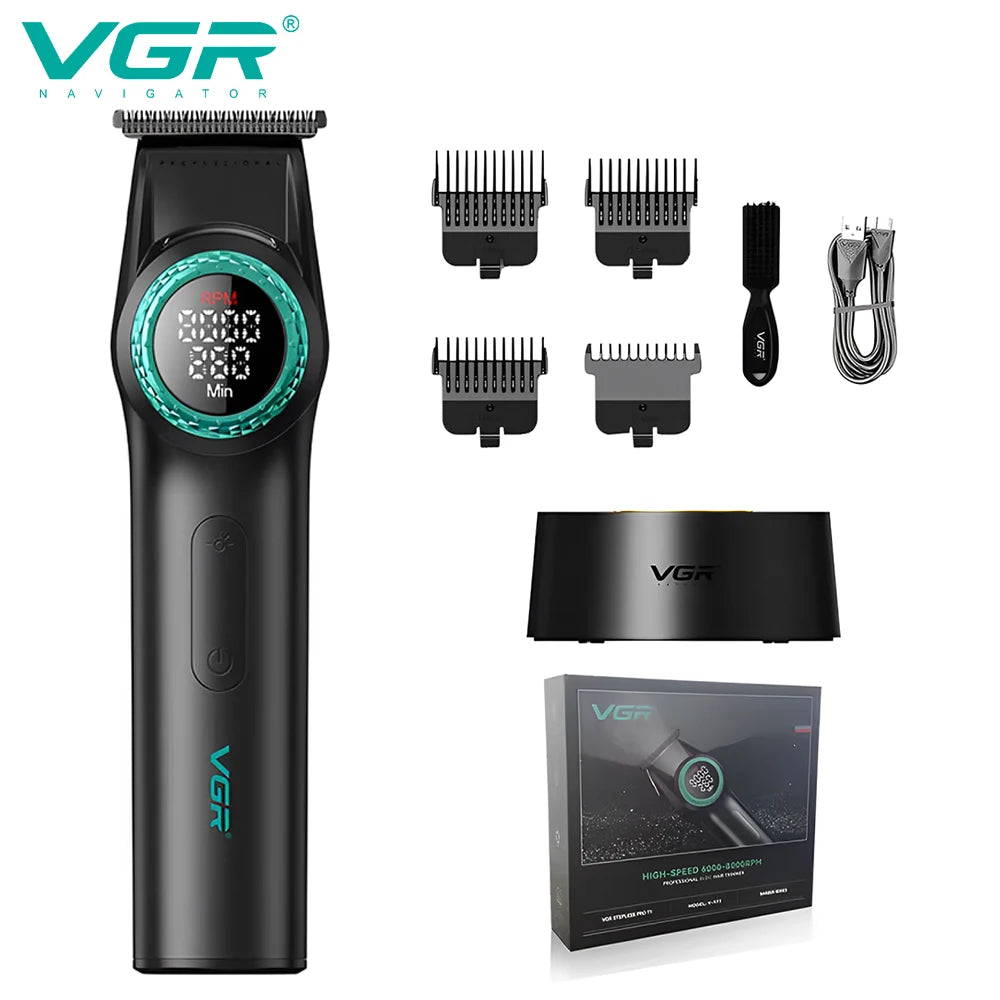 VGR Hair Trimmers Professional Clippers Electric Hair Trimmers Rechargeable Haircut Machine Charging Base Trimmer for Men V-977