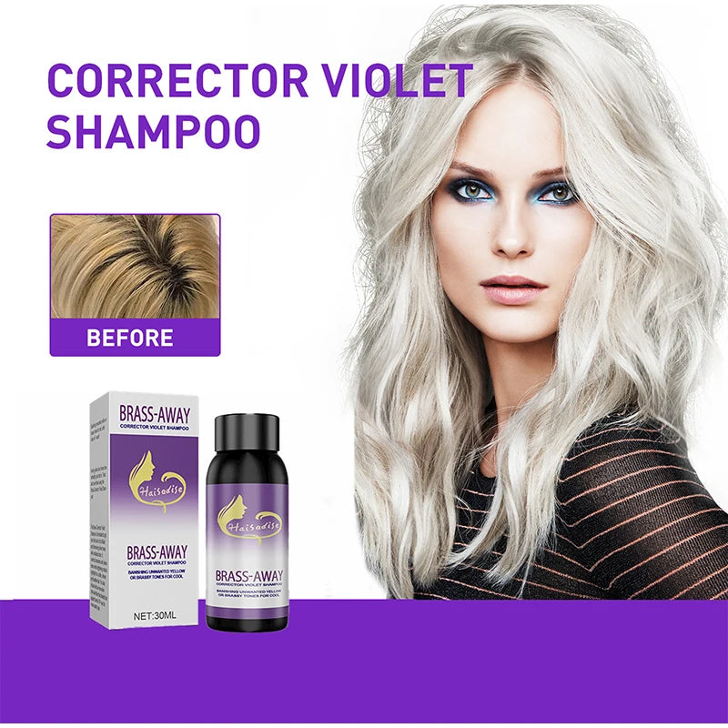 Grey Fixing Shampoo Grey Hair Long Lasting Mild Non-irritating Bleach Fading Hair Dye Hair Care Shampoo