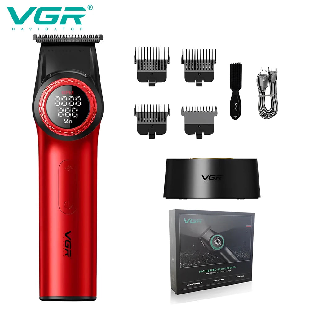 VGR Hair Trimmers Professional Clippers Electric Hair Trimmers Rechargeable Haircut Machine Charging Base Trimmer for Men V-977