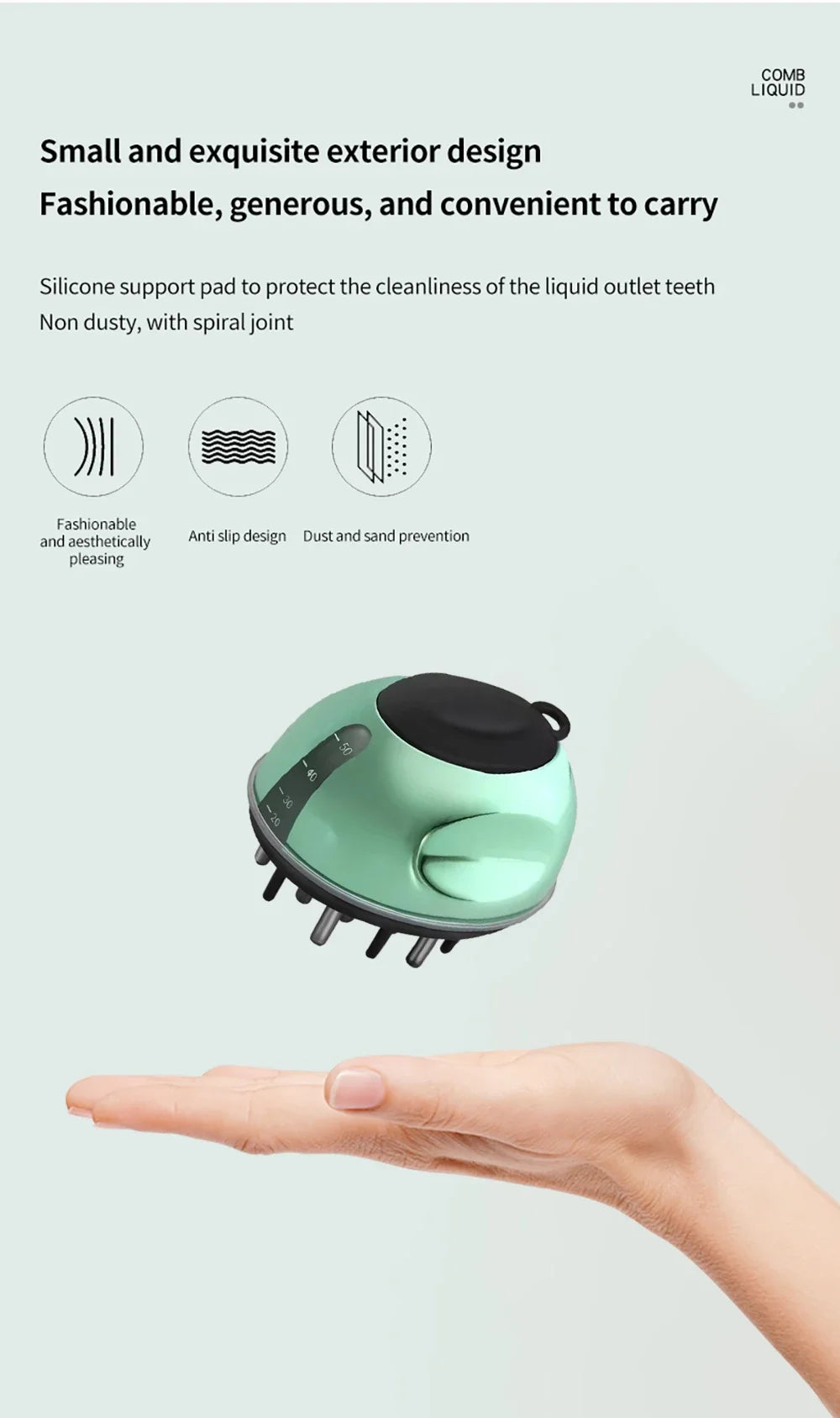 Scalp Applicator Hair Regrowth Styling Solution Guide Comb Hexagon Oil Roller Ball Massage Comb Head Massage Relaxation Tools